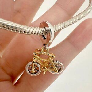 ✨✨Pandora Two-tone Spinning Wheels Bicycle Dangle Charm